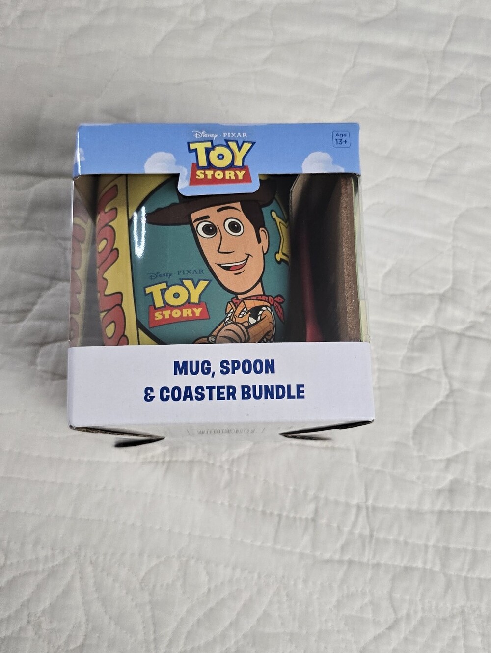 Toy Story Woody Mug, Spoon & Coaster Bundle - Blue